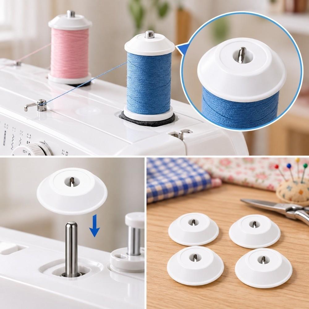 4pcs Secure Fit Spool Pin Cap Auxiliary Spool Pin Spool Cap Replacement For Sewing Machine