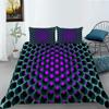 3D Digital Printed Bedding Honeycomb Pattern Down Duvet Cover Set Bedroom Duvet Cover Pillowcase Single/double Bed Full Size Home Decoration