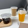 Одноразовые прозрачные ПЭТ стаканы для холодных напитков с крышкой для молочного чая, кофе, домашних напитков или лимонного чая