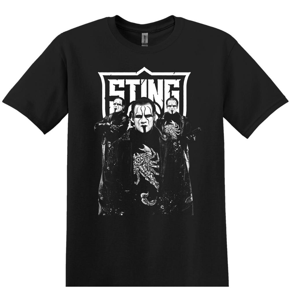 Черная футболка для рестлинга Sting S-3XL