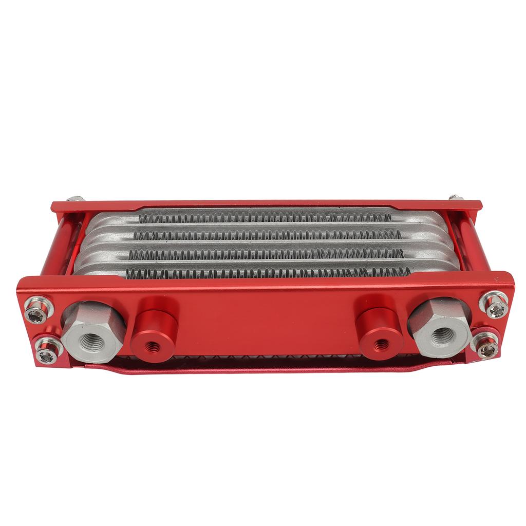 17 шт. Комплект радиатора масляного радиатора для мотоцикла Алюминиевый 4-рядный Комплект для охлаждения моторного масла Замена для Monkey 125cc-140cc Красный