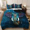 Ethnic Style Tribal Retro Elephant Print Quilt Cover Set Quilt Cover+2 Pillowcases High-Definition Printing For Home All Seasons