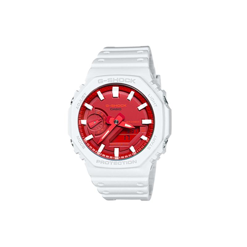 Casio Кастомизированные часы модифицированная серия G-SHOCK серия Famicom, водонепроницаемость 200 метров, Кварцевые, полимерный ремешок, , тот же стиль GA-2100-4AGaiZhuang-HongBaiJi