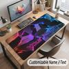 Abstract Geometric Theme Customized Mouse Pad Personalized Print Name Text Desk Mat For Home Office Table Decor