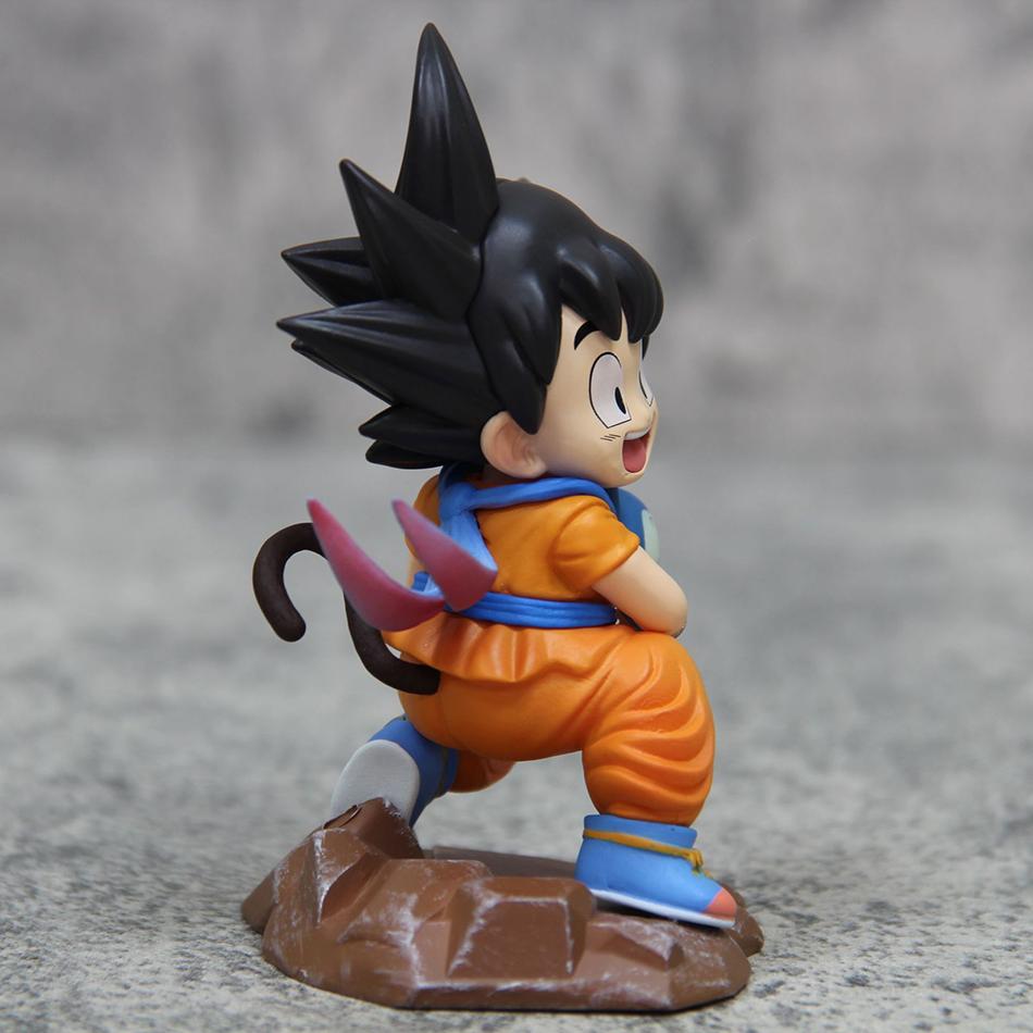 9cm Dragon Ball Kawaii Figurine Childhood Son Goku Hold Puaru Action Figures Anime Model Doll Collection Desktop Decoration Toy