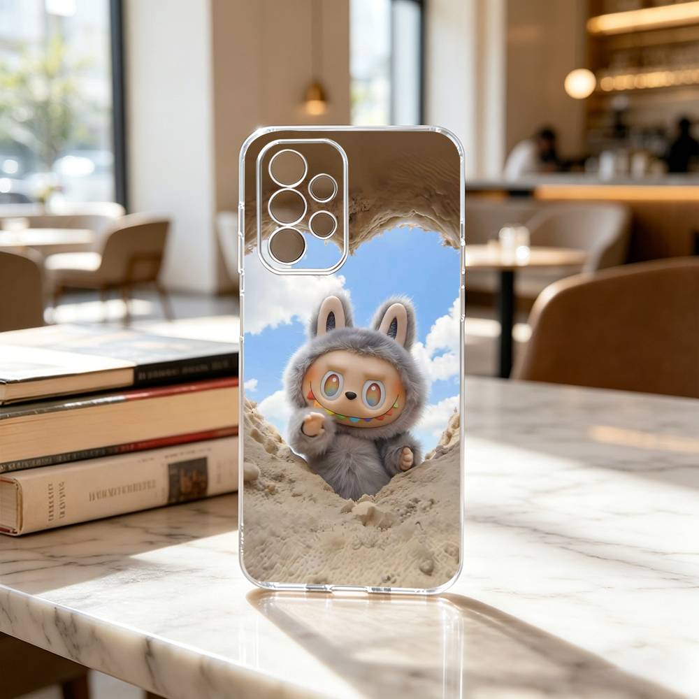 Hot Cartoon L-Labubus Gift Phone Case For Samsung S25,S24,S21,S22,S23,S30,Ultra,S20,Plus,Fe Transparent Cover