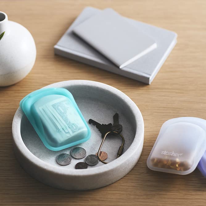 Japanese Stasher Silicone Bag Pocket [Official Product] (Aqua)