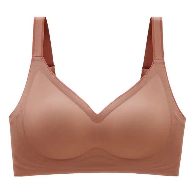 6 цветов Бралетт латекс нижнее белье градиент желеобразные бретели анти-скипинг бюстгальтер бесшовный без стальных сборок спортивный BH красивая спина