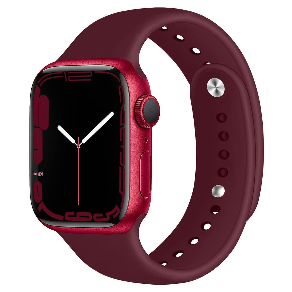 Совместимый силиконовый ремешок для Apple Watch S11 - Все серии, Универсальная двусоставная застежка-кнопка.
