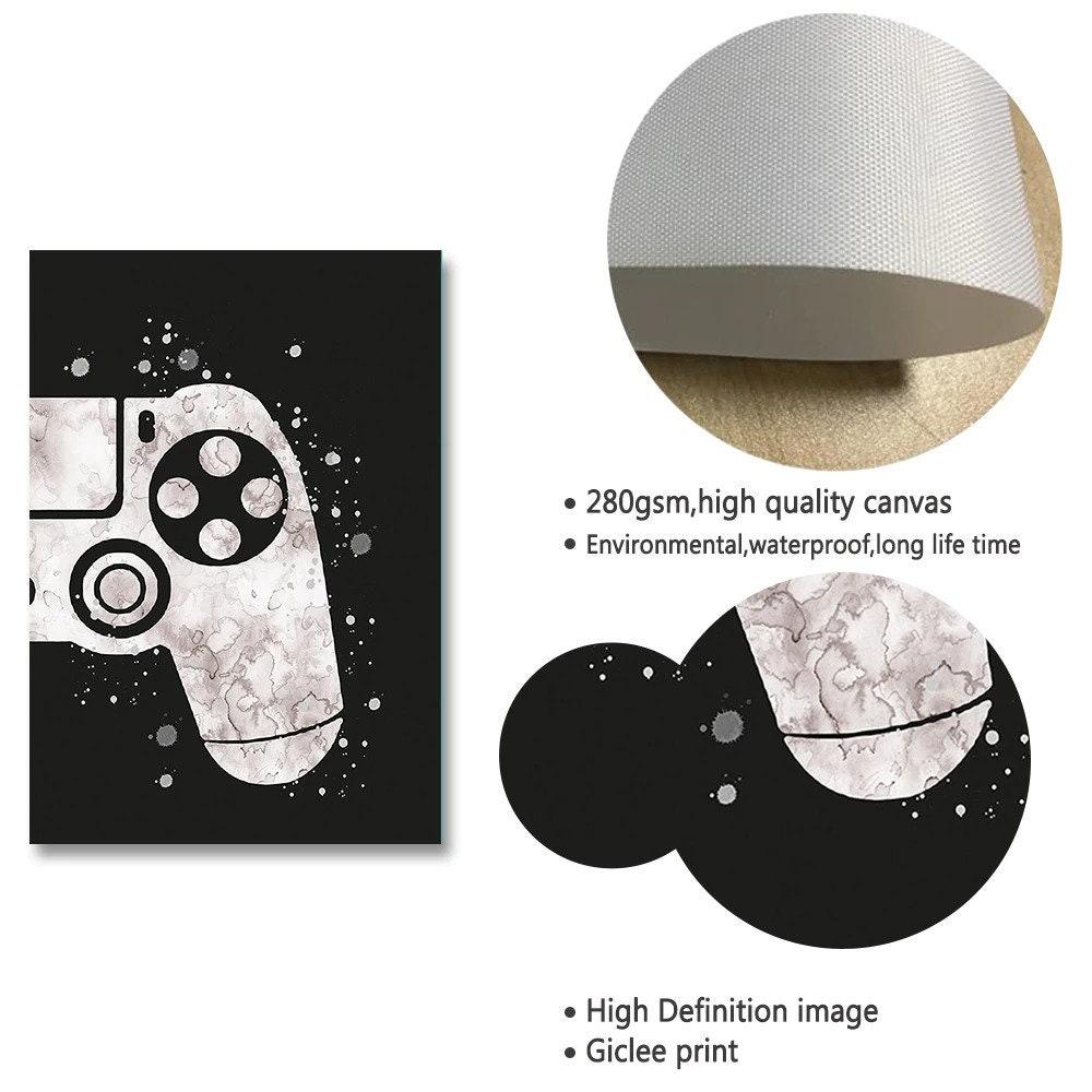 80S Game Quotes Posters Gaming VR Gamepad Canvas Poster Decoration Wall Art Kids Boys Gamer Room Decor Kawaii Home Decor Gift