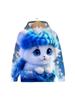 Cute Cat Kids Hoodie For Girl Pullover Long Sleeve Hoodie Boy Sweatshirt Cat 3D Print Boys Girls Hoodies Tops Children's Clothes
