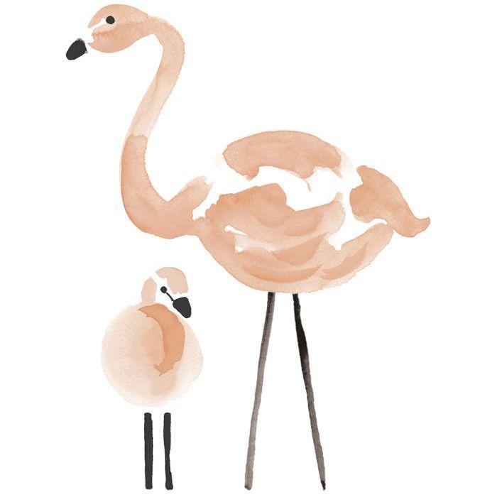 Sticker Lilipinso Flamands Roses 64 x 85 cm