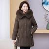 New middle-aged and elderly cotton-padded clothes for women, medium and long styles for the elderly, large-size mother-padded jackets, winter jackets,