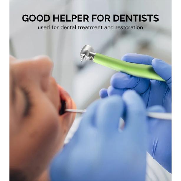 AZDENT Dental Plastic LED High Speed Handpiece Triple Water Spray LED Integrate Generator Color Dental Handpiece Dentist Tools