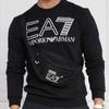 Emporio Armani FW23 Серия EA7 Свитшот с принтом узор из букв Мужской свитшот Черный 6RPM08-PJSHZ-1200