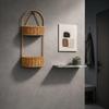 Wall-Mounted Storage Basket Arched Frame Woven Wall Space-Saving