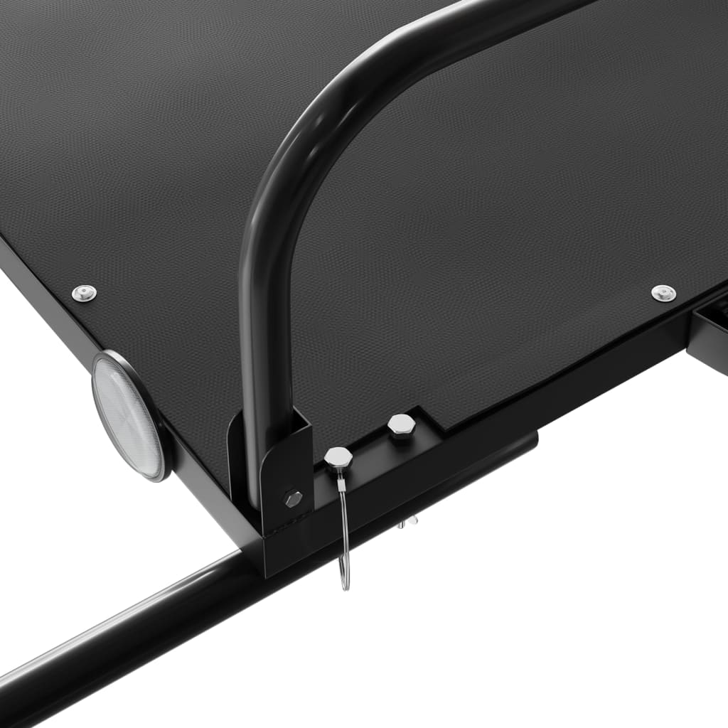 Bicycle Trailer Black 122 x 53 x 31 cm Iron