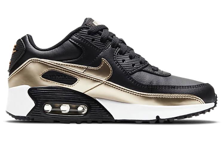 Nike Air Max 90 LTR Черный Металлический Золотой Звезда GS CD6864-008