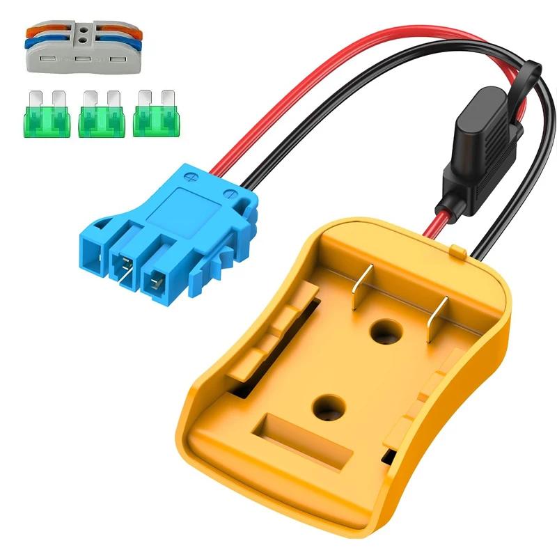 Battery Adapter For Milwaukee Dewalt Makita 18V 20V Power Wheels Battery Conversion Kit with Fuse Holder Wire Harness Connector