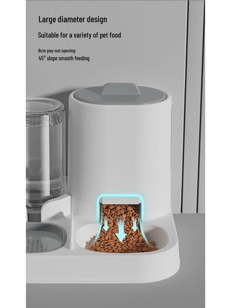 Автоматическая кормушка и поилка большой вместимости для кошек