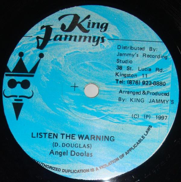 7-дюймовая пластинка ANGEL DOOLAS Listen The Warning NONE KING JAMMYS 1997 Ямайка Регги Ска Даб Б/у