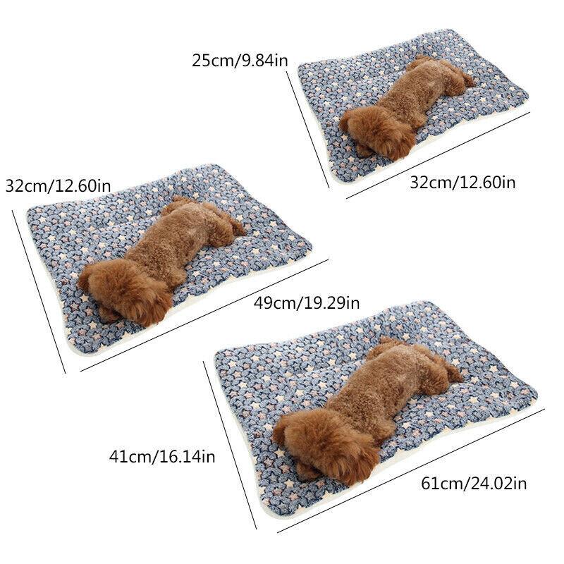 Pet Sleeping Mat Blanket Dog Cat Cushion Beds Mattres Puppy Warm Soft 3 Sizes