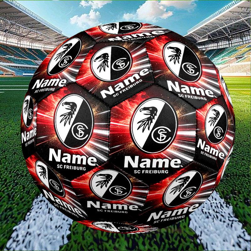 Custom Name Personalized SC Freiburg Print Size 5 Soccer Ball Training & Match Football, for Team, Kicking, Gift for Football Enthusiasts