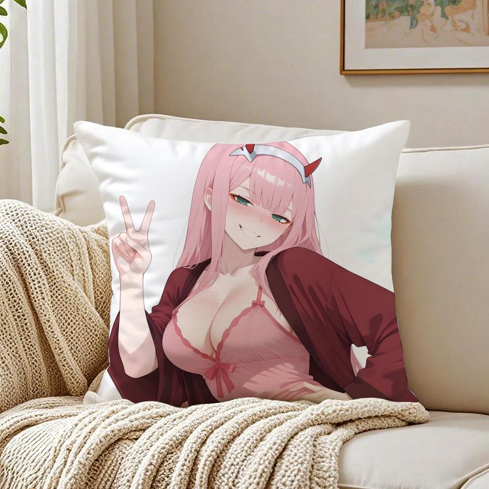 Аниме Меха 02 ноль два DARLING in the FFRANXX Наволочка Подушка Антипылевой клещ Гостиная Диван Декор Подушка Комната