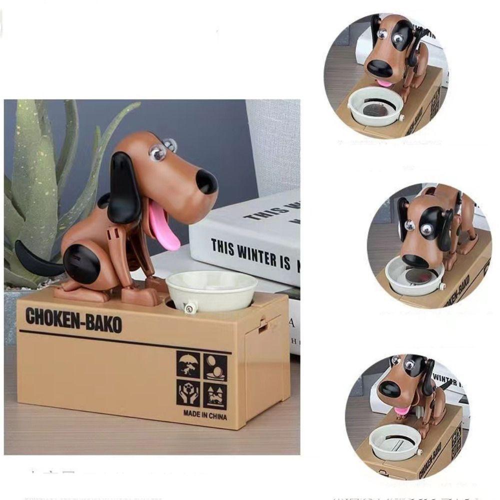 Automated Dog Money Box Plastic Dog Saving Banks Cute Electronic Piggy Bank Home Decor