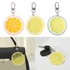 Lemon Keychain Bag Charm Simulation Fruit Key Chain Alloy Fruit Model Pendant Keyring Jewelry Gift Fashionable Accessory