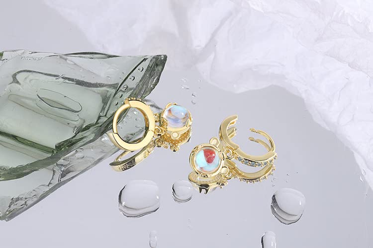 PRIVIE Милые серьги-кольца с тигром, кристалл, стерлинговое серебро 925 пробы, роскошный подарок, в подарочной коробке, женские серьги, мотив, дизайн, золото, стекло, опал, цирконий,