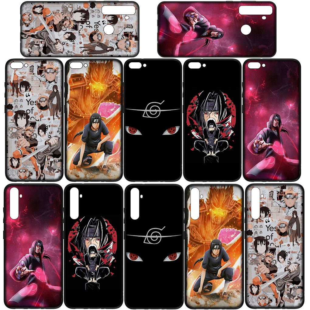 Чехол для Samsung Galaxy S25 S24 S23 iPhone 16 15 Xiaomi Redmi Note 14 13 12 16E X 11 Pro Max XR OPPO Moto Huawei Акацуки Итачи Учиха Саске Наруто