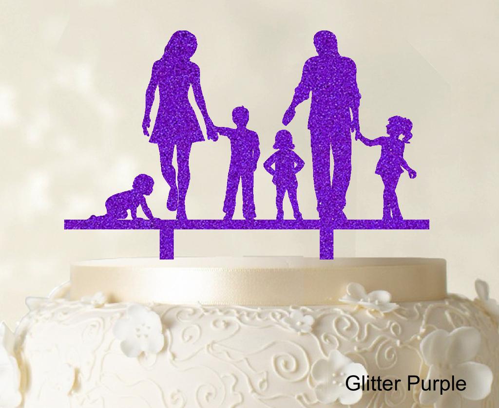 Персонализированный семейный торт Топпер на заказ силуэт свадебный торт Топпер украшения торта доступен вариант 6 "-7" дюймов