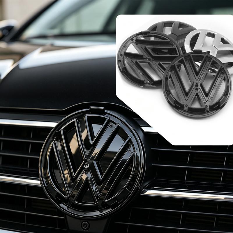 ABS Car Logo Front Emblem Hood Rear Back Lid Tail Mark Badge Replace Accessory For Volkswagen VW Polo 2011 2012 2013 6R0853600A zl2