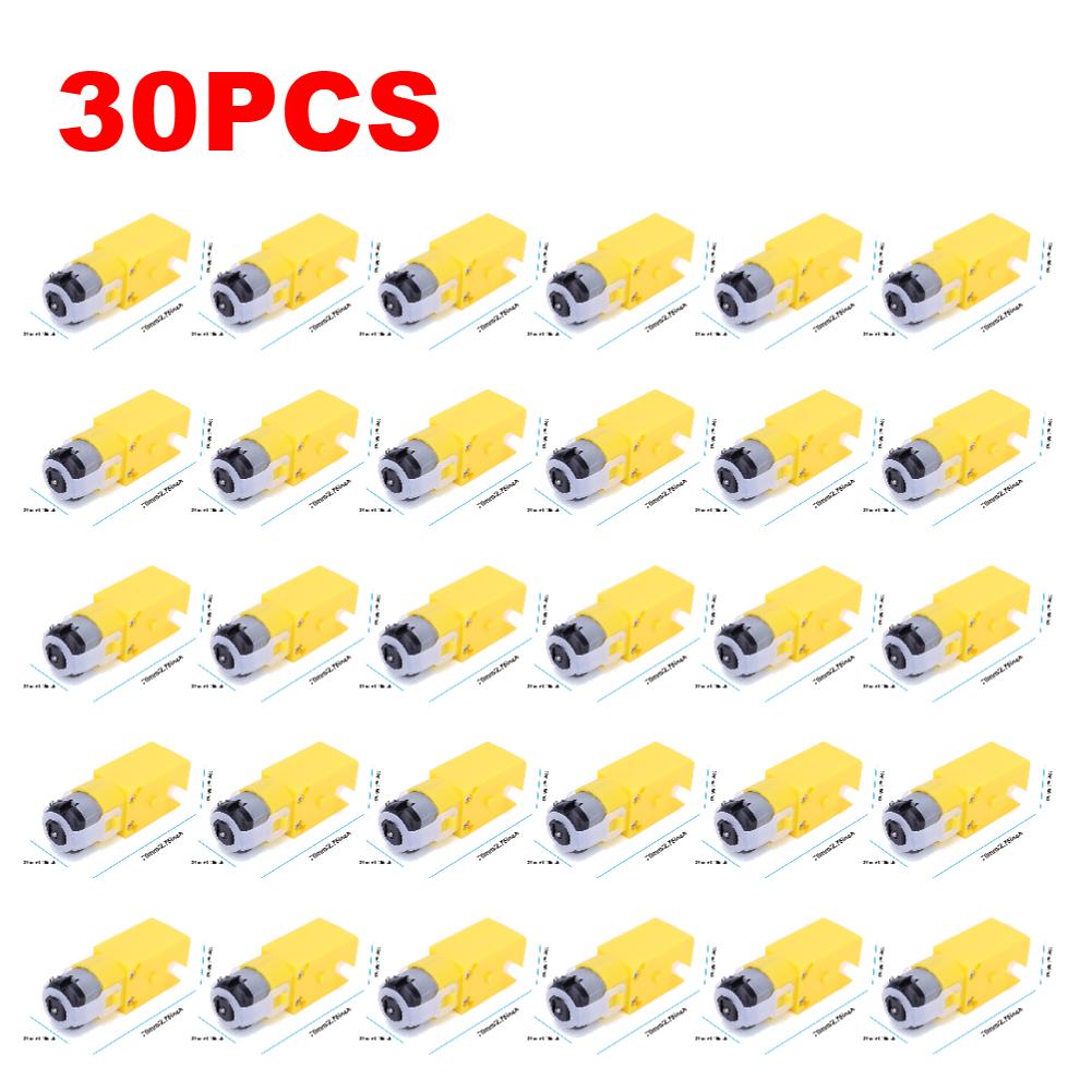 10-50PCS DC 3-12V Dual Shaft Geared TT Motor EMC Gearbox Engine for DIY Smart Car Robot Chassis Four Drive Tire Wheel Assembly
