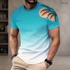 Men Plus Size Round Neck Short Sleeve Clover Printed T Shirt White Green Casual Pullover
