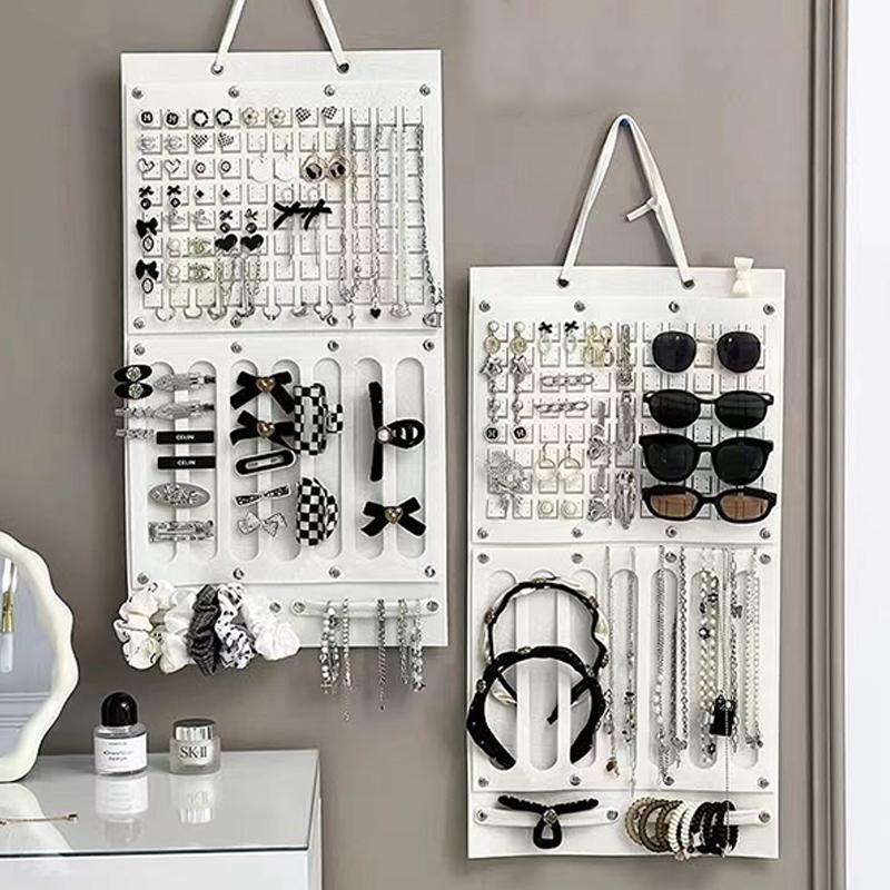 Большая вместимость зажим для волос держатель для повязки на голову настенный держатель для сережек ожерелье вешалка для хранения экономящий место органайзер настенный декор
