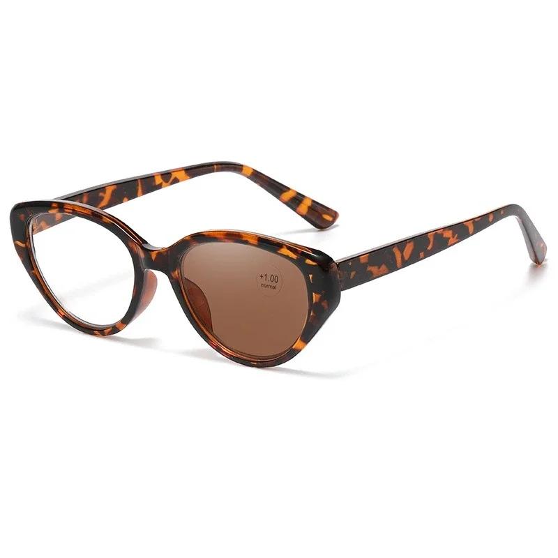 Женские модные фотохромные очки для чтения, меняющие цвет, для дальнозоркости, мужские винтажные ретро кошачий глаз, пресбиопия
