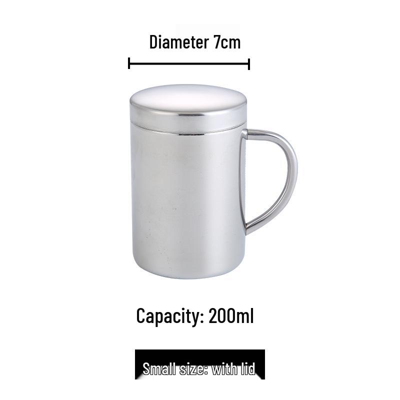 304 Stainless Steel Anti-Scald Double-Layer Water Cup for Kids and Students with Engraving