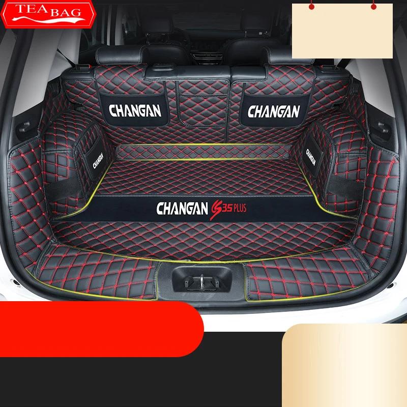For Changan CS35 Plus 2020-2023 Car StylingTrunk Protection PU Leather Mat Catpet Interior Modification Cover Part Accessories
