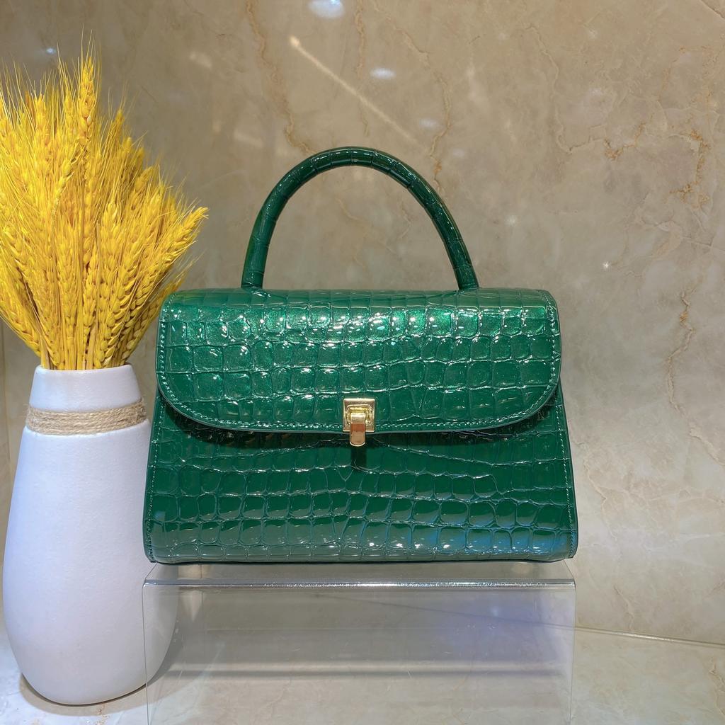 Высококачественная женская сумка из натуральной кожи, модная женская сумка из натуральной кожи с рисунком под крокодила
