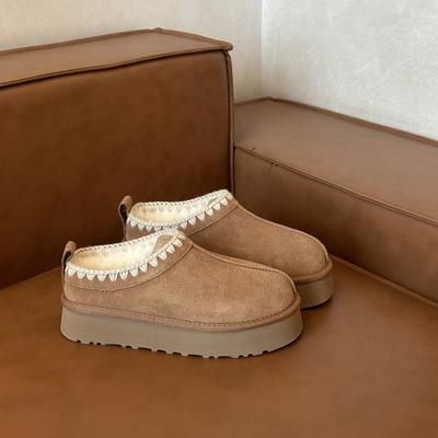 Женские зимние сапоги 2025 новая зима Sangpo повседневные на толстой подошве шерстяные вязаные бархатные хлопковые туфли женские ленивые верхняя одежда