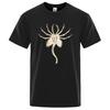 Funny Alien Man Tshirts Fashion Loose Brand Tshirt Summer Breathable Cotton Tops Casual Short Sleeve Tee Clothes Men 80524