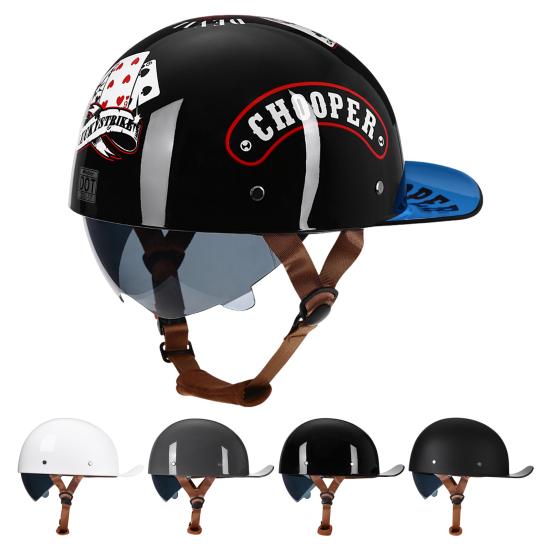 Винтажный мотоциклетный шлем для езды на велосипеде, катания на роликах, бейсболка с открытым лицом, легкий шлем для мужчин и женщин, велосипедный скутер, полушлем