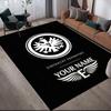Custom Name,Eintracht Frankfurt Home Sofa Decoration for Living Room & Bedroom, Non‑Slip Play Flannel Floor Mat for Game Room