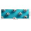 3D Soccer Ball Print Turquoise Kitchen Long Mat, Non-Slip Washable Durable Runner Rug for Kitchen, Bathroom, Laundry Room Decor