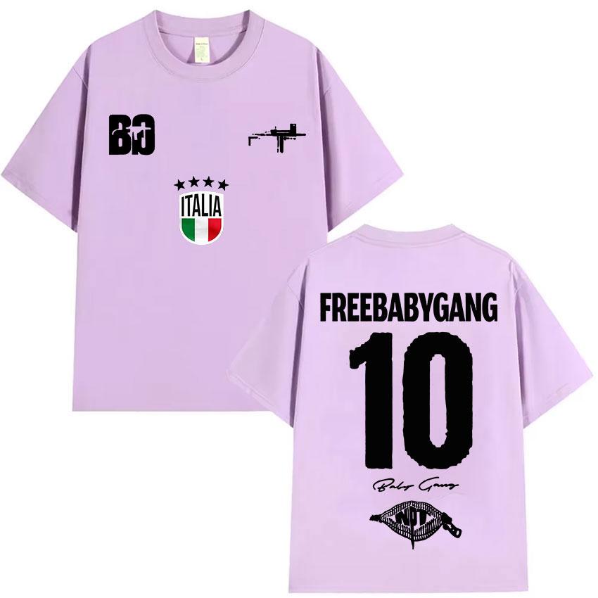 Rappeur Baby Gang Tour 2025 Album Merch Tshirts Unisex Women Clothing Hip Hop Oversized T Shirt Summer Casual Short Sleeve Tshirt