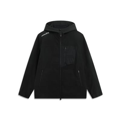 Li Ning Outdoor CF Светоотражающая Водоотталкивающая Теплая Флисовая Свободная Куртка Софтшелл Мужские куртки AFDVB37-5