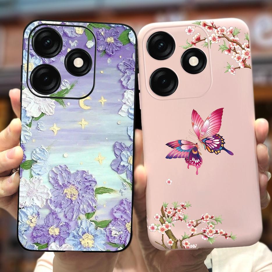 Чехол для Tecno Spark 20C BG7n Милый мультяшный динозавр Мягкий силиконовый чехол для телефона Для Tecno Spark 20 Pro Spark20 C Чехол-бампер