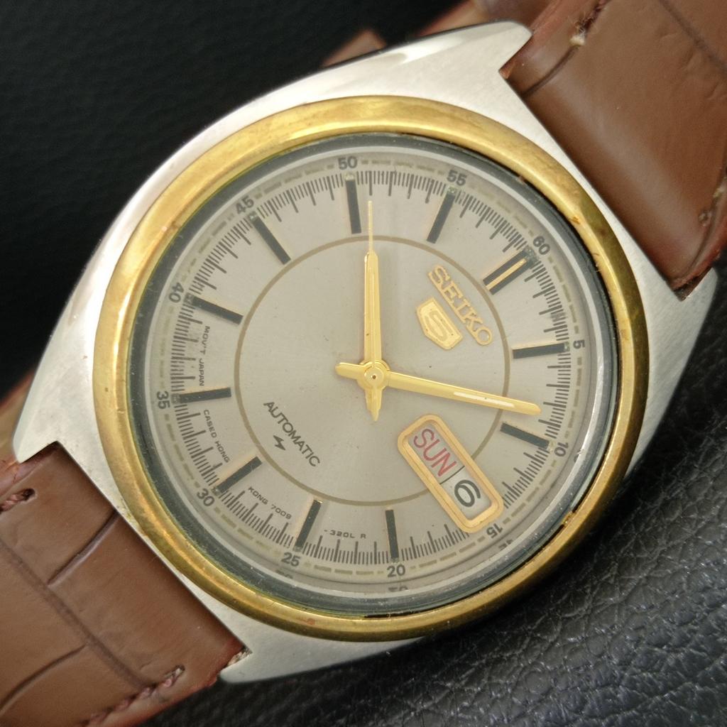 ВИНТАЖНЫЕ АВТОМАТИЧЕСКИЕ ЧАСЫ SEIKO 5 7009A ЯПОНИЯ МУЖСКИЕ С ОРИГИНАЛЬНЫМ ЦИФЕРБЛАТОМ a709155-1